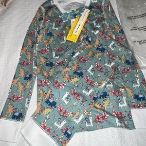 Roller Rabbit Teal Festive Animal Pajama Set